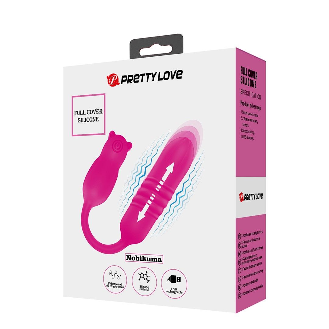 Виброяйцо Pretty Love Nobikuma, 24,5 см (розовый)