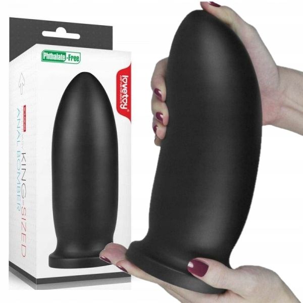 Велика анальна пробка LoveToy 9" King Sized Anal Bomber, 20,3 см (чорний)