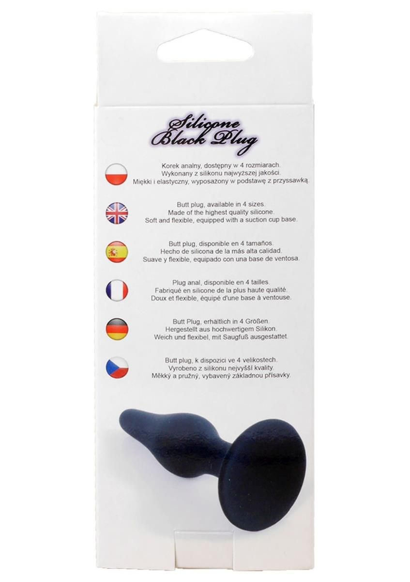 Анальна пробка Boss Silicone Plug Small, 10 см (чорний)