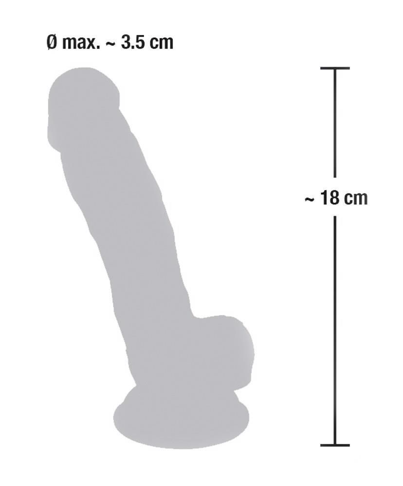 Dildo Medical Silicone Dildo, 18 cm (kolor cielisty)