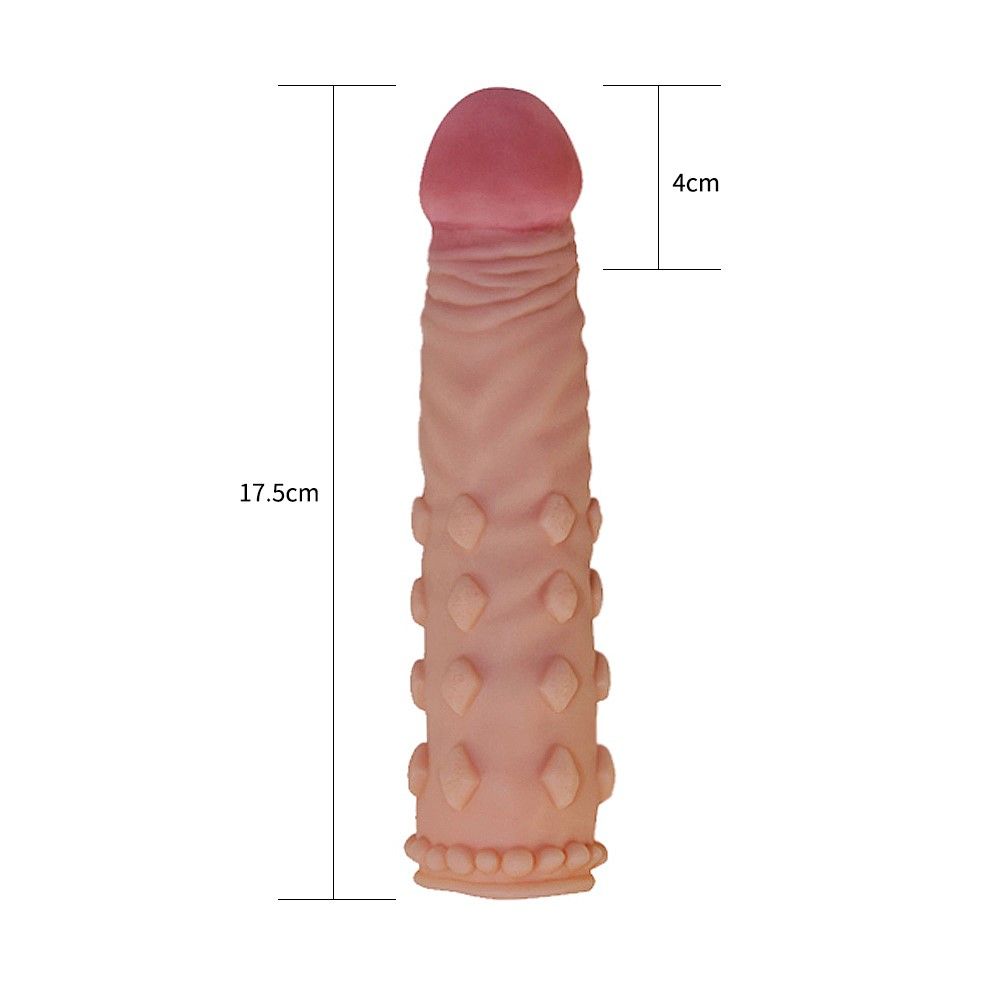 Насадка на пенис Lovetoy Pleasure X-Tender Series, 17,5 см (телесный)