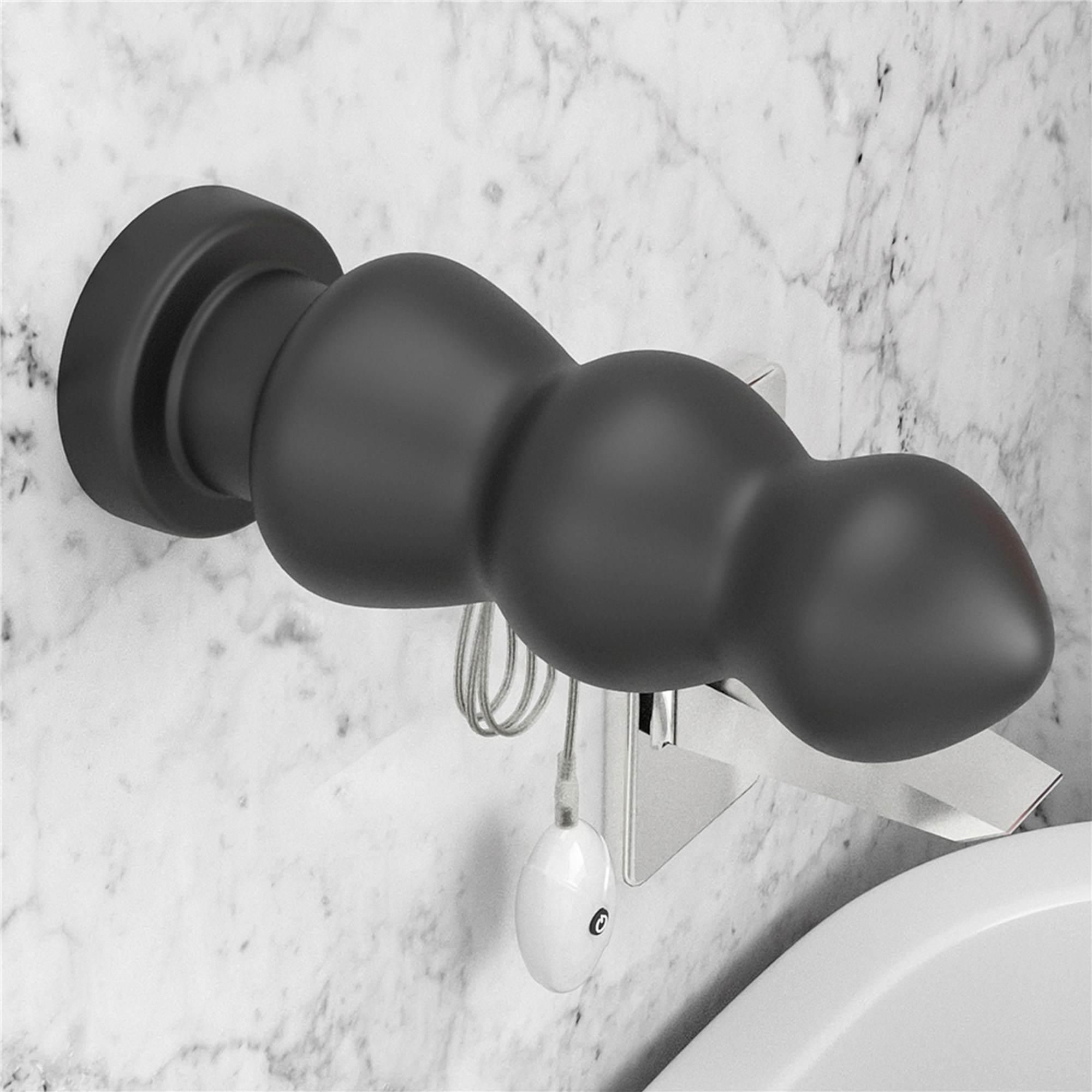 Анальна пробка LoveToy King Sized Vibrating Anal Rigger, 20 см (чорний)
