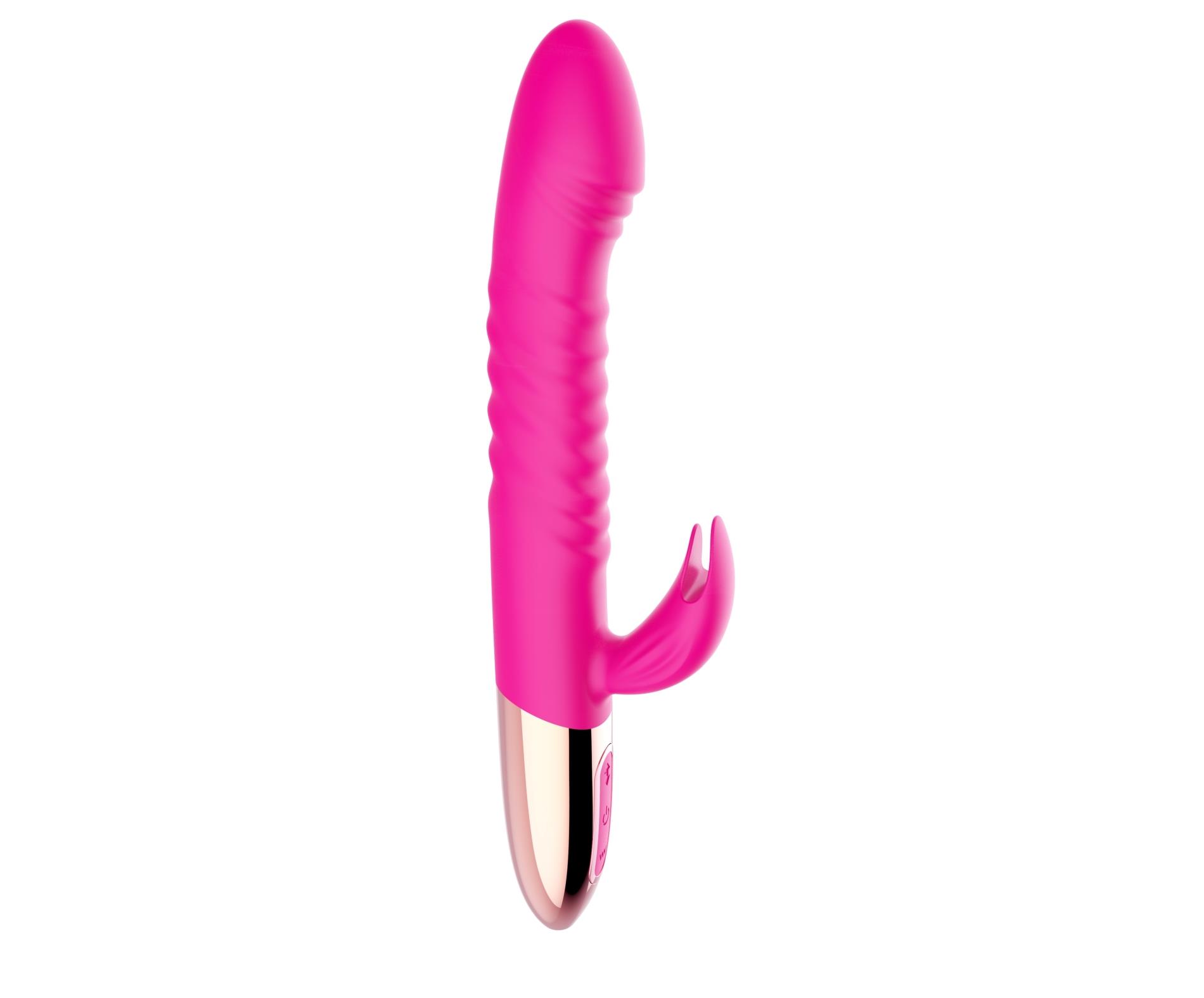 Вибратор-кролик B - Series Magic Rechargeable Thrusting, 19 см (розовый)