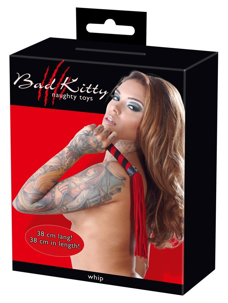 Flogger Bad Kitty Naughty Toys Whip, 38 cm (czerwony)