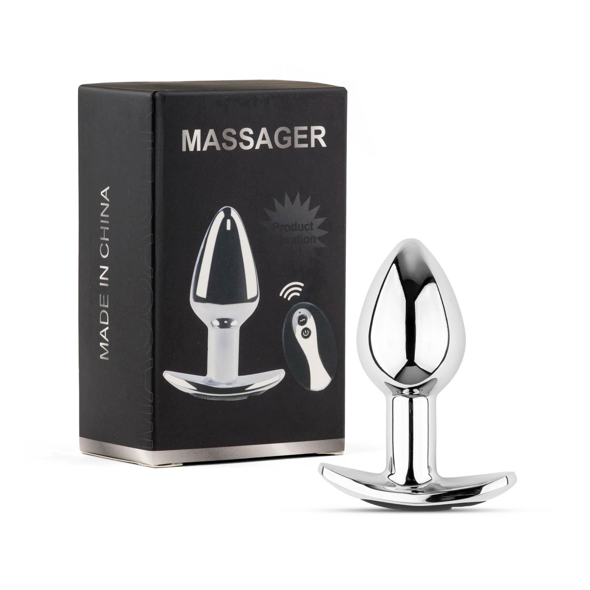Анальная пробка B - Series HeavyFun Metal Butt Plug M, 8.6 см (серебристый)
