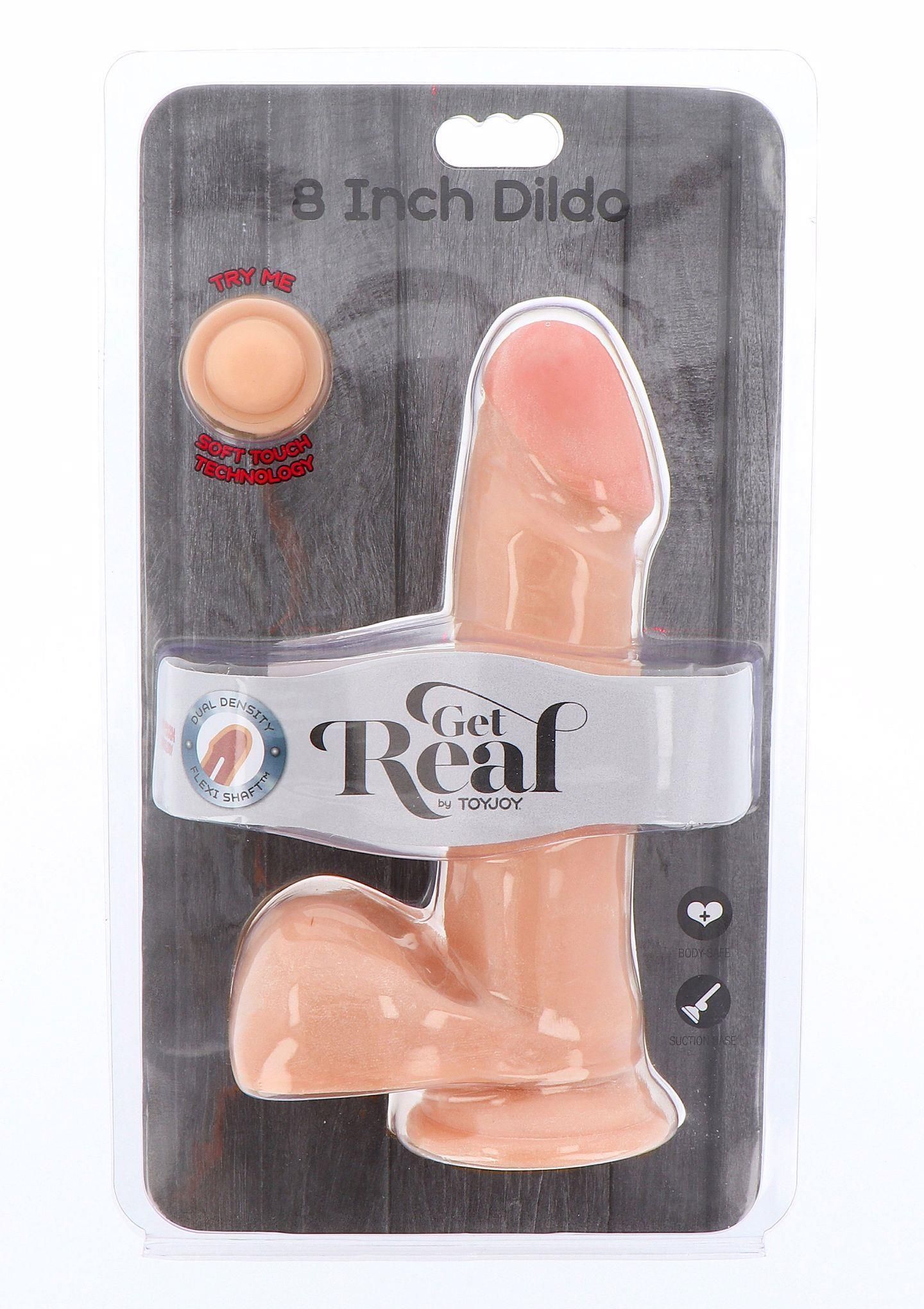 Реалистичный фаллоимитатор ToyJoy Get Real Dual Density, 20,5 см (телесный)
