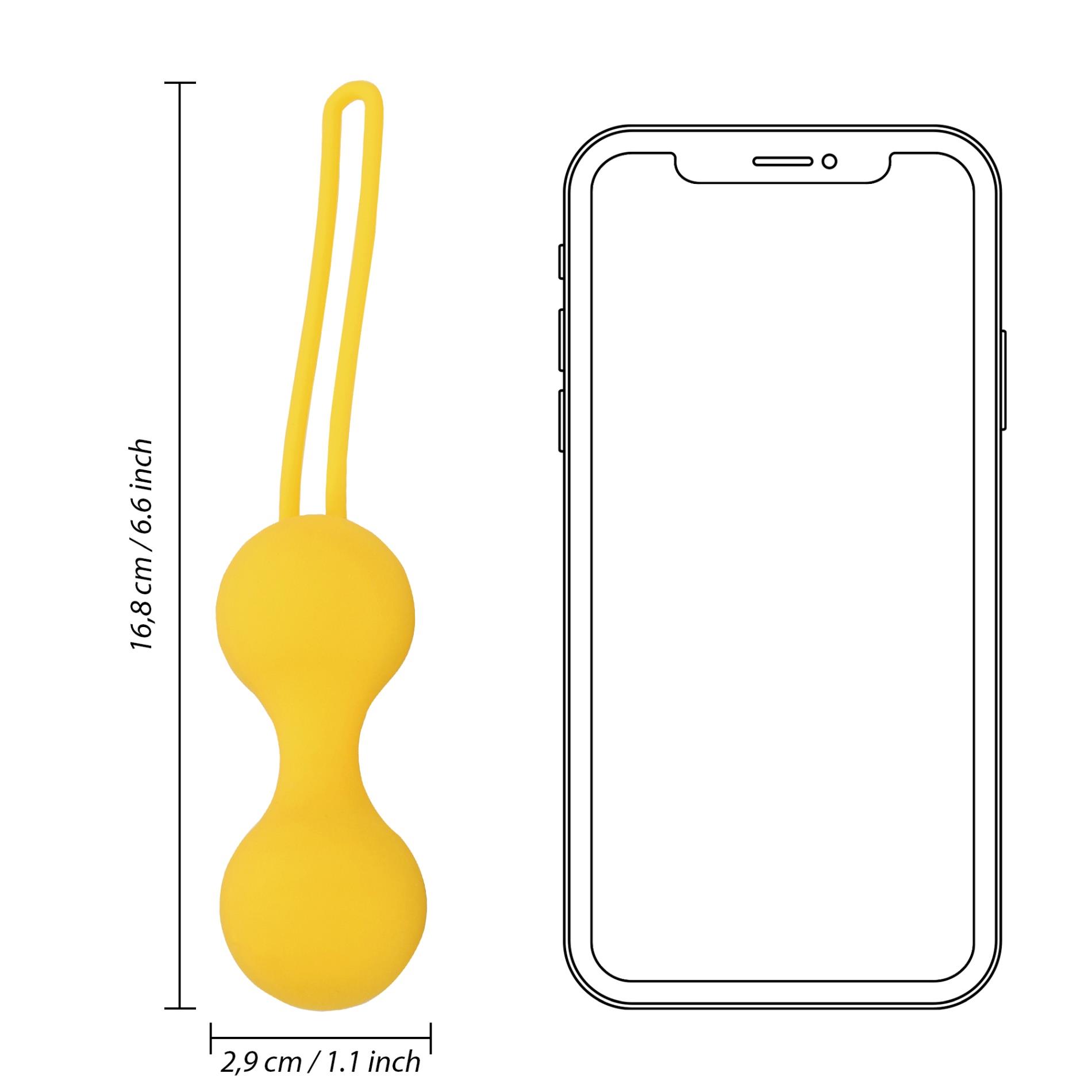 Набор вагинальных шариков Loveline Kegel Ball Exercise Set, 3 шт (желтый)