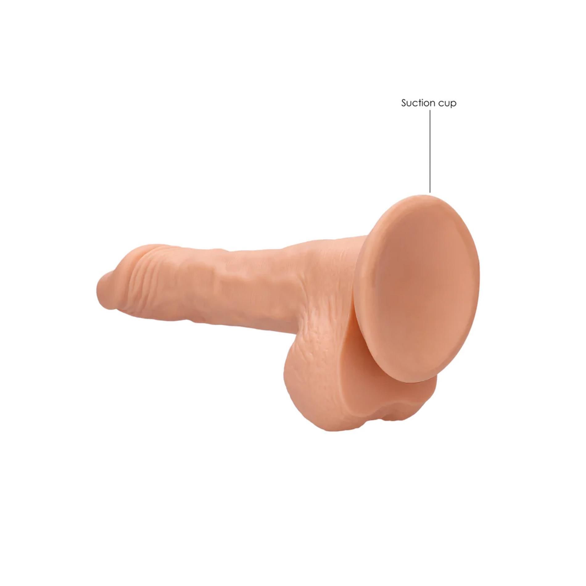 Фаллоимитатор RealRock Dong with Testicles, 21.5 см (телесный)