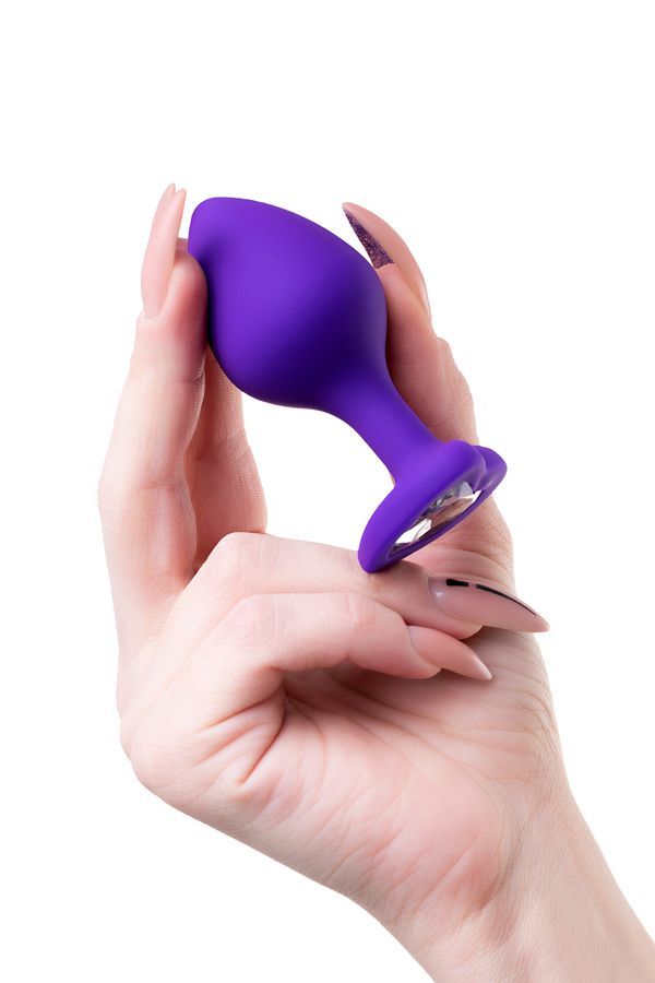 Korek analny ToDo Anal Plug Diamond Heart, 8 cm (fioletowy)