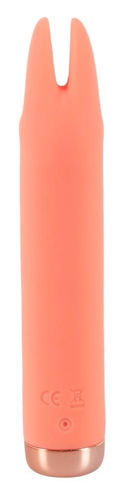 Вибратор для клитора Peachy Mini Tickle Bunny, 15,4 см (оранжевый)