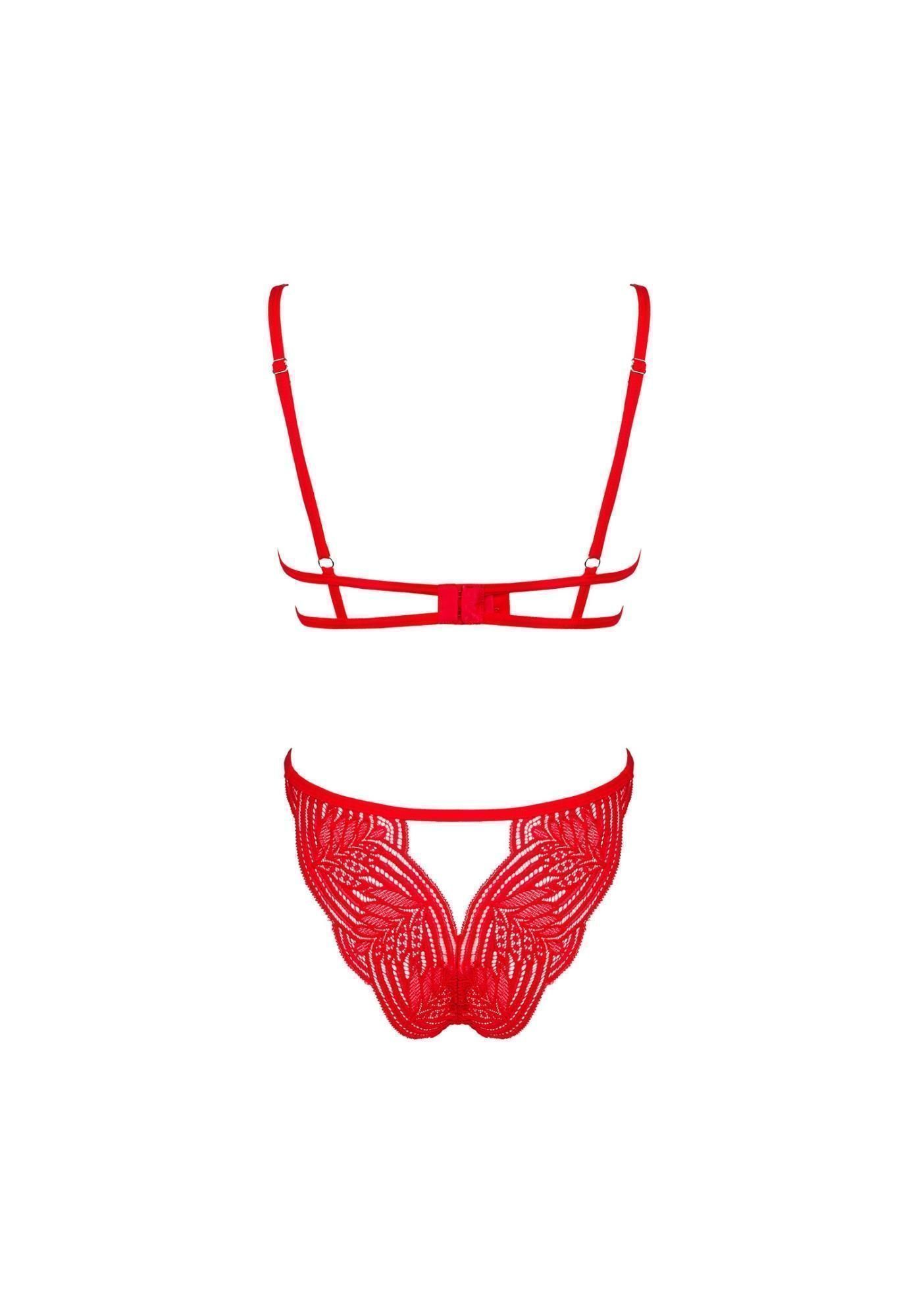 Комплект белья Obsessive Mellania, S/M (красный)