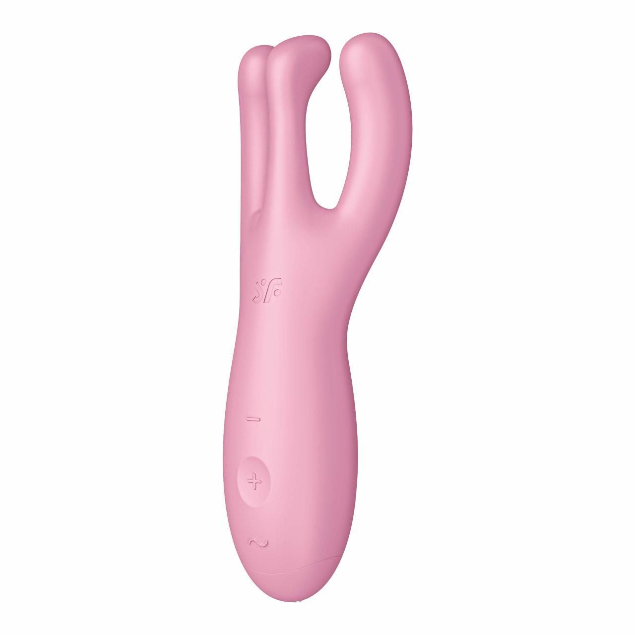 Вибратор для клитора Satisfyer Threesome 4, 14 см (розовый)