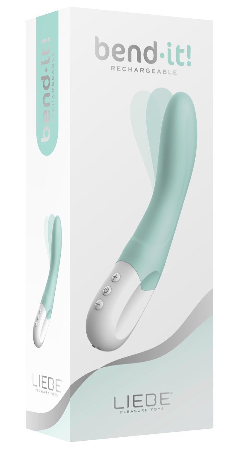 Вибратор Liebe Pleasure Toys Bend-It, 22 см (мятный)