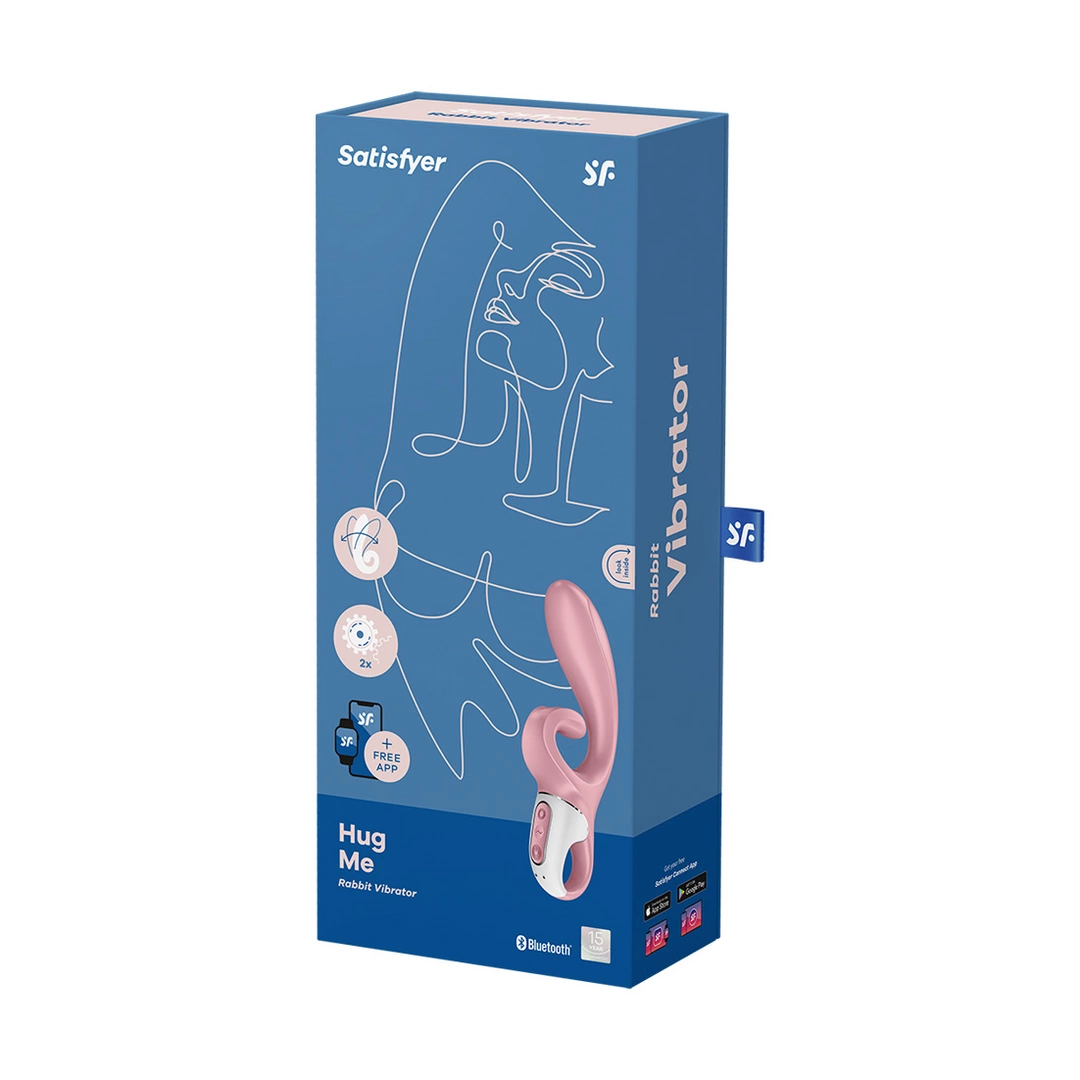 Вибратор Satisfyer Hug Me Connect App, 21 см (розовый)