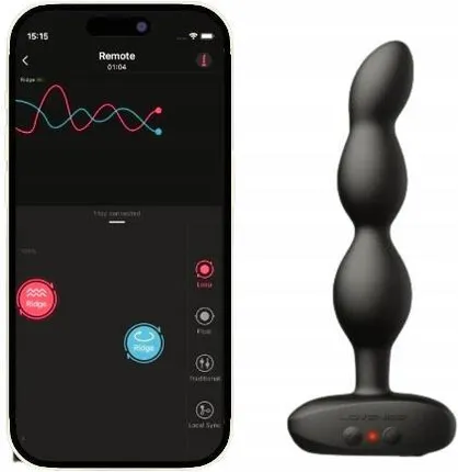 Korek analny Lovense Ridge, 17,2 cm (czarny)