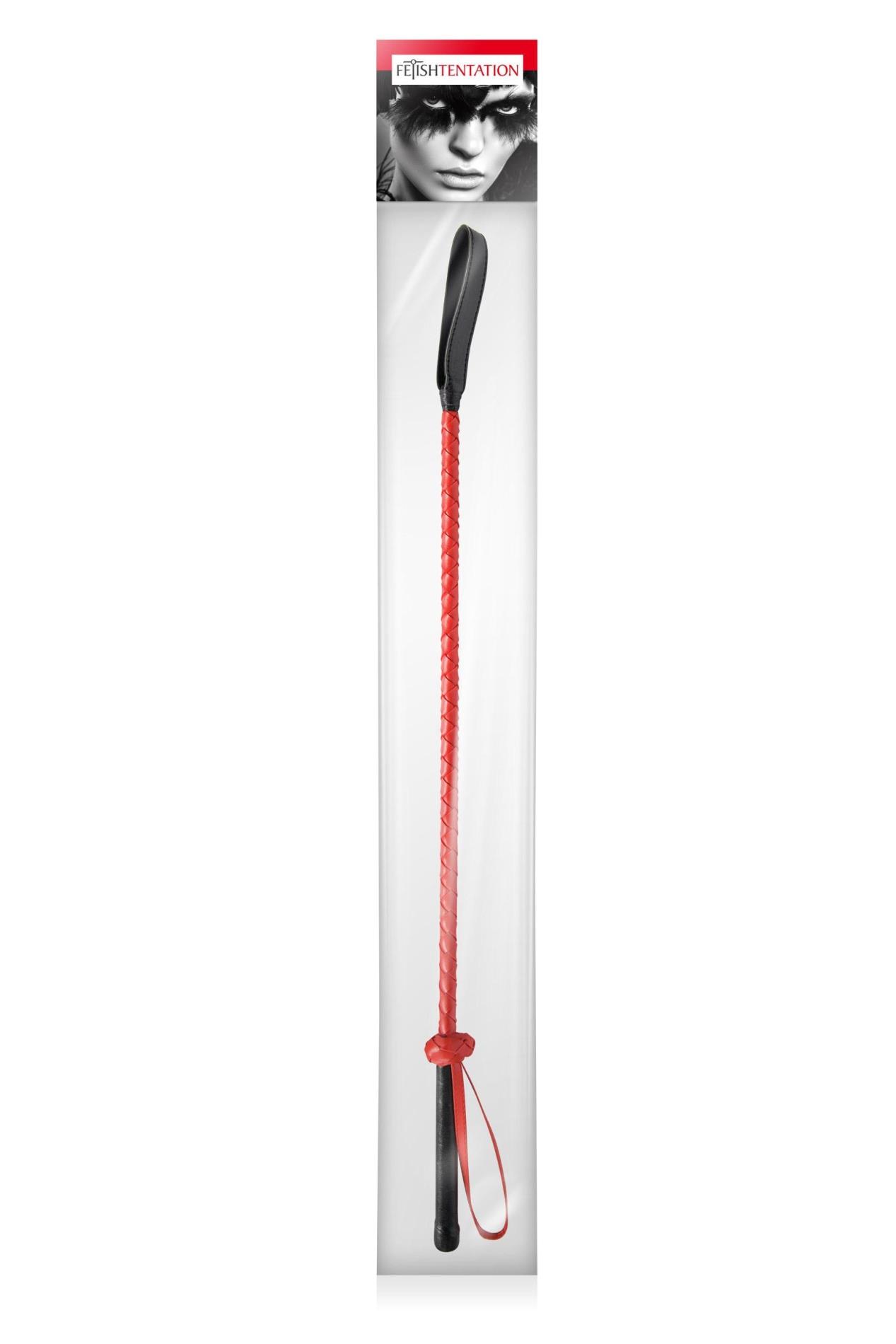 Стек Fetish Tentation Black and Red Whip, 60 см (червоний)