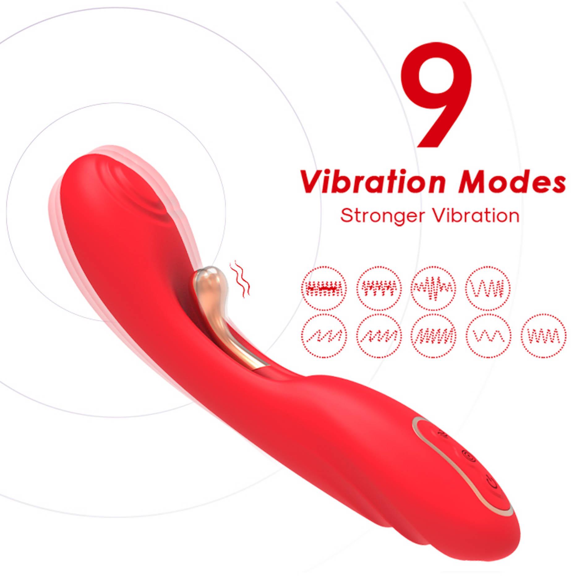 Вибратор B - Series Joy Fishhook Red Dual, 23.4 см (красный)