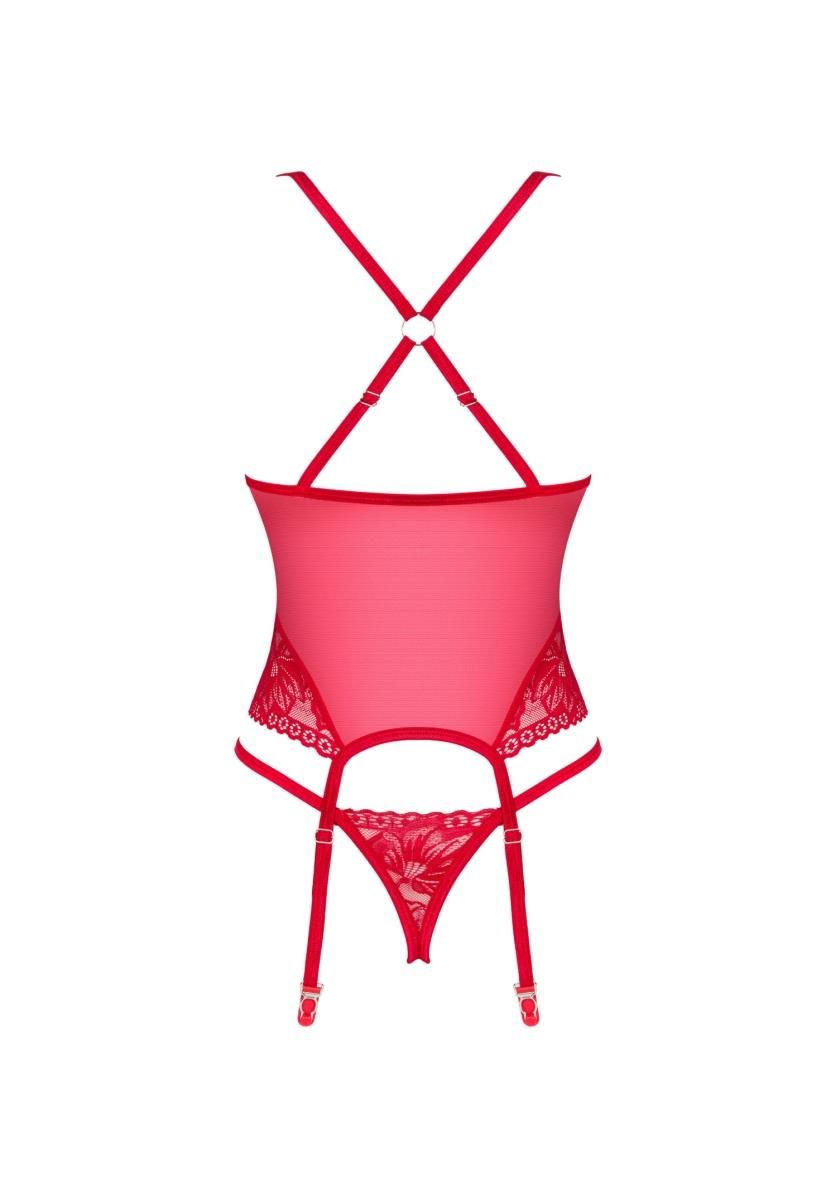 Комплект белья Obsessive Lacelove, M/L (красный)