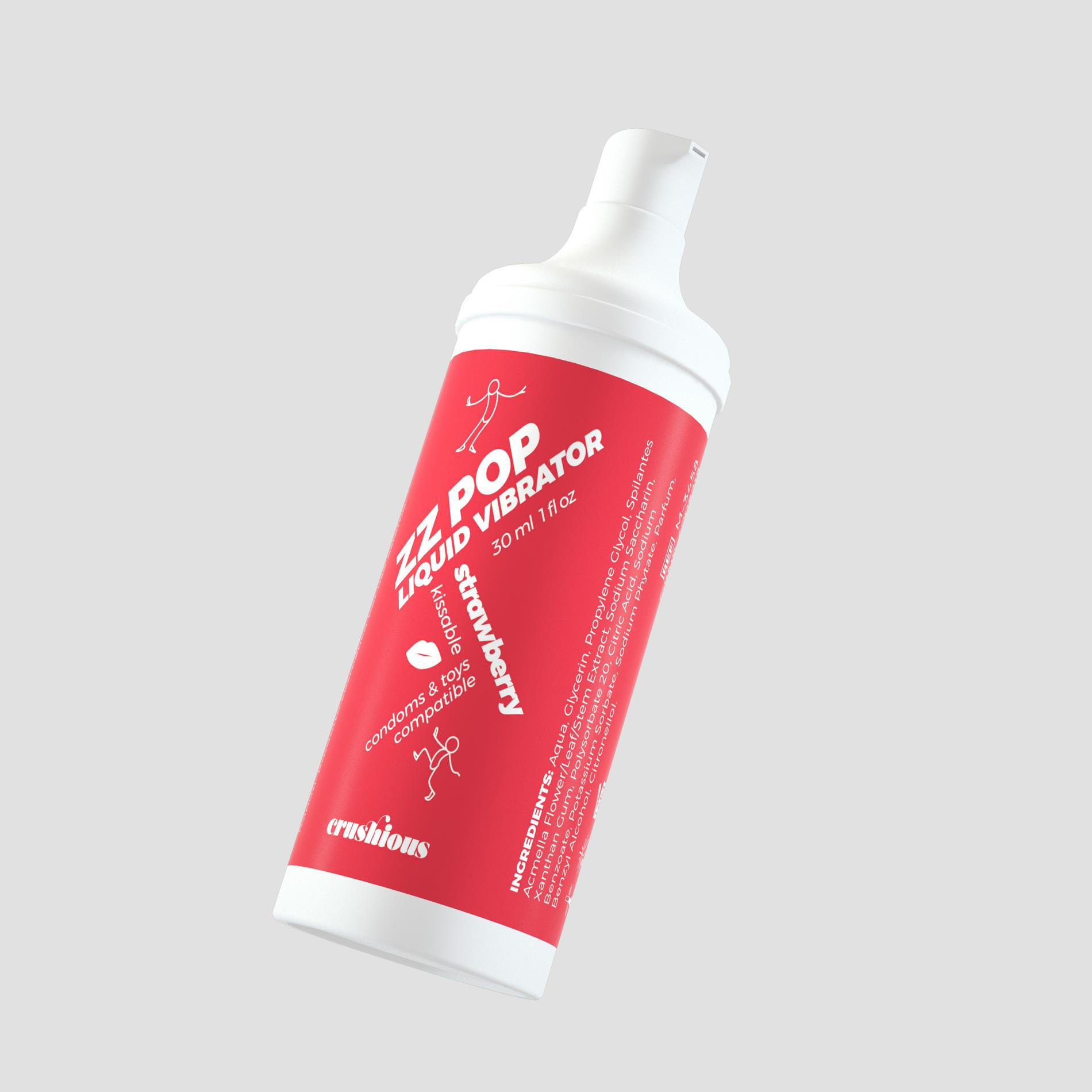 Жидкий вибратор Crushious Zz Pop Strawberry, 30 мл