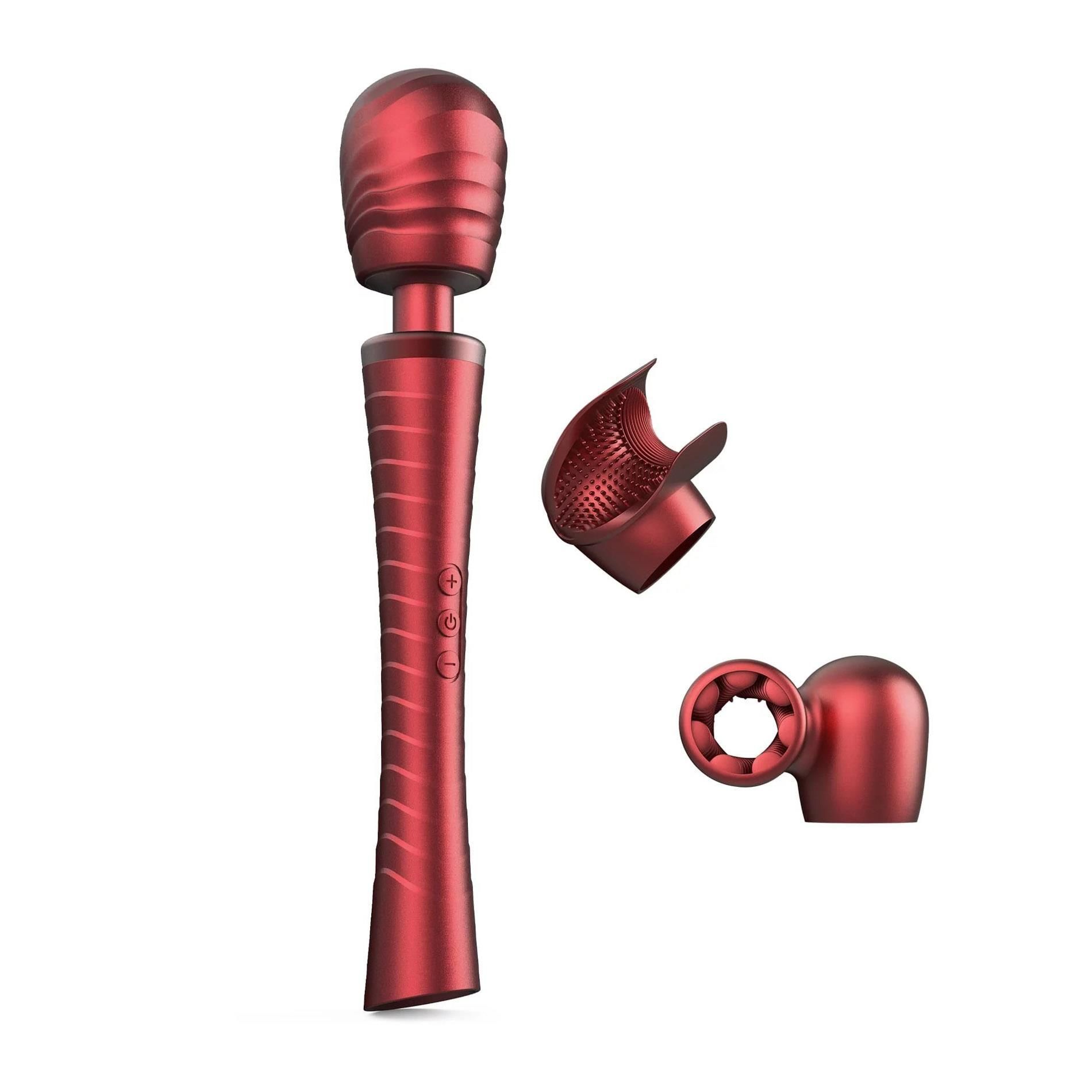 Вибромассажер Dorcel Man.wand Edgy, 30 см (красный)