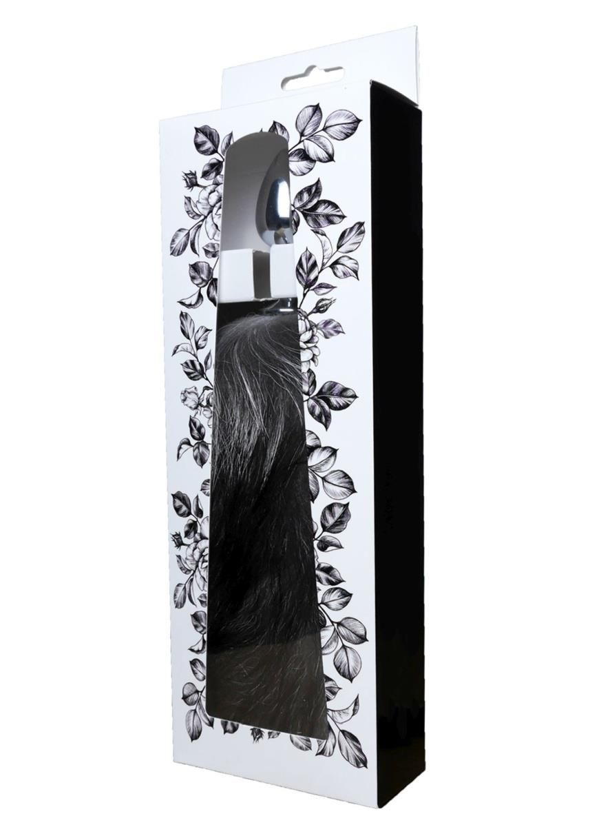 Korek analny Boss Fox TAIL Black XXL, 9 cm (czarny)