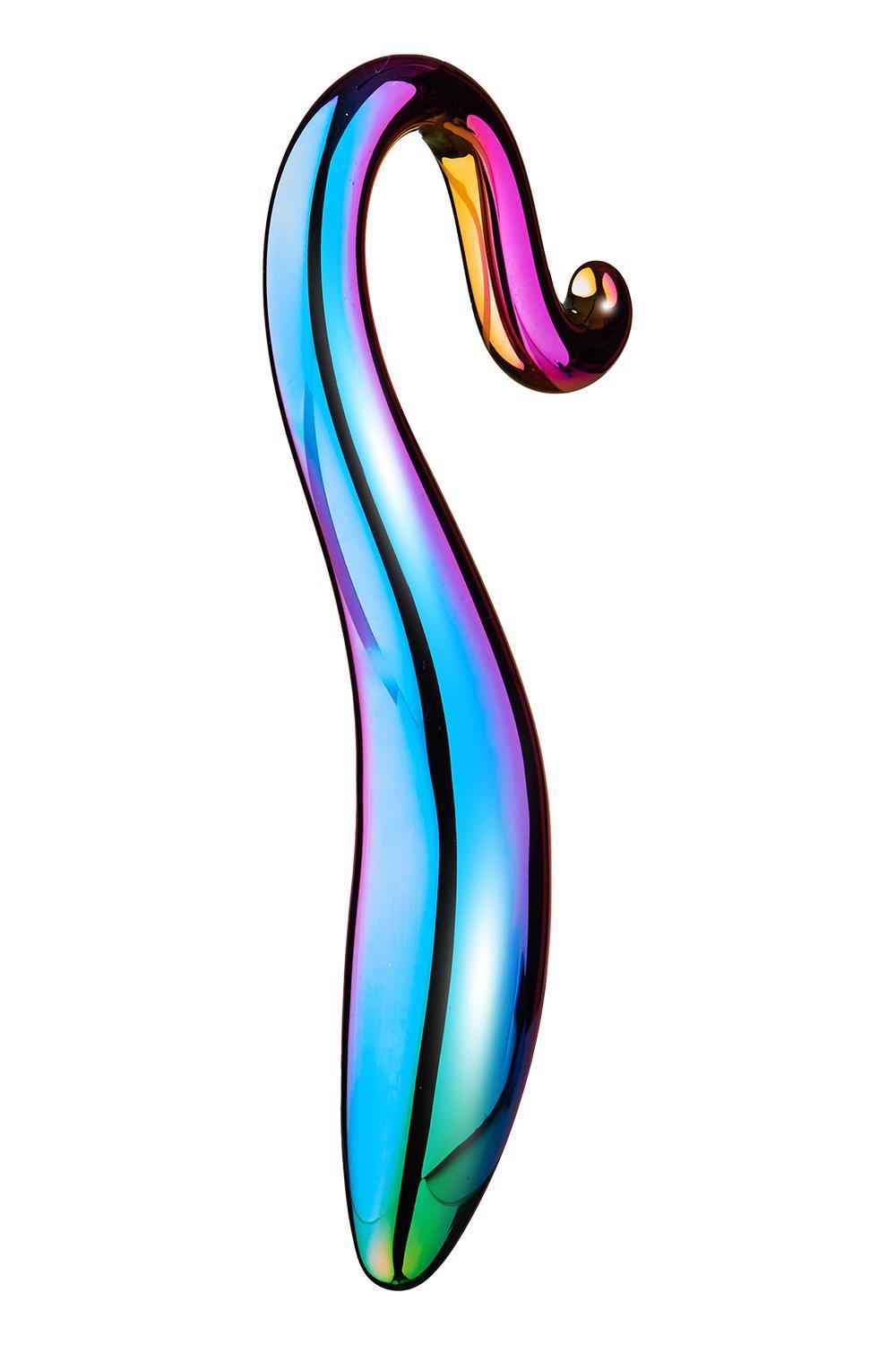 Фаллоимитатор Glamour Glass Elegant Curved, 18 см (мульти)