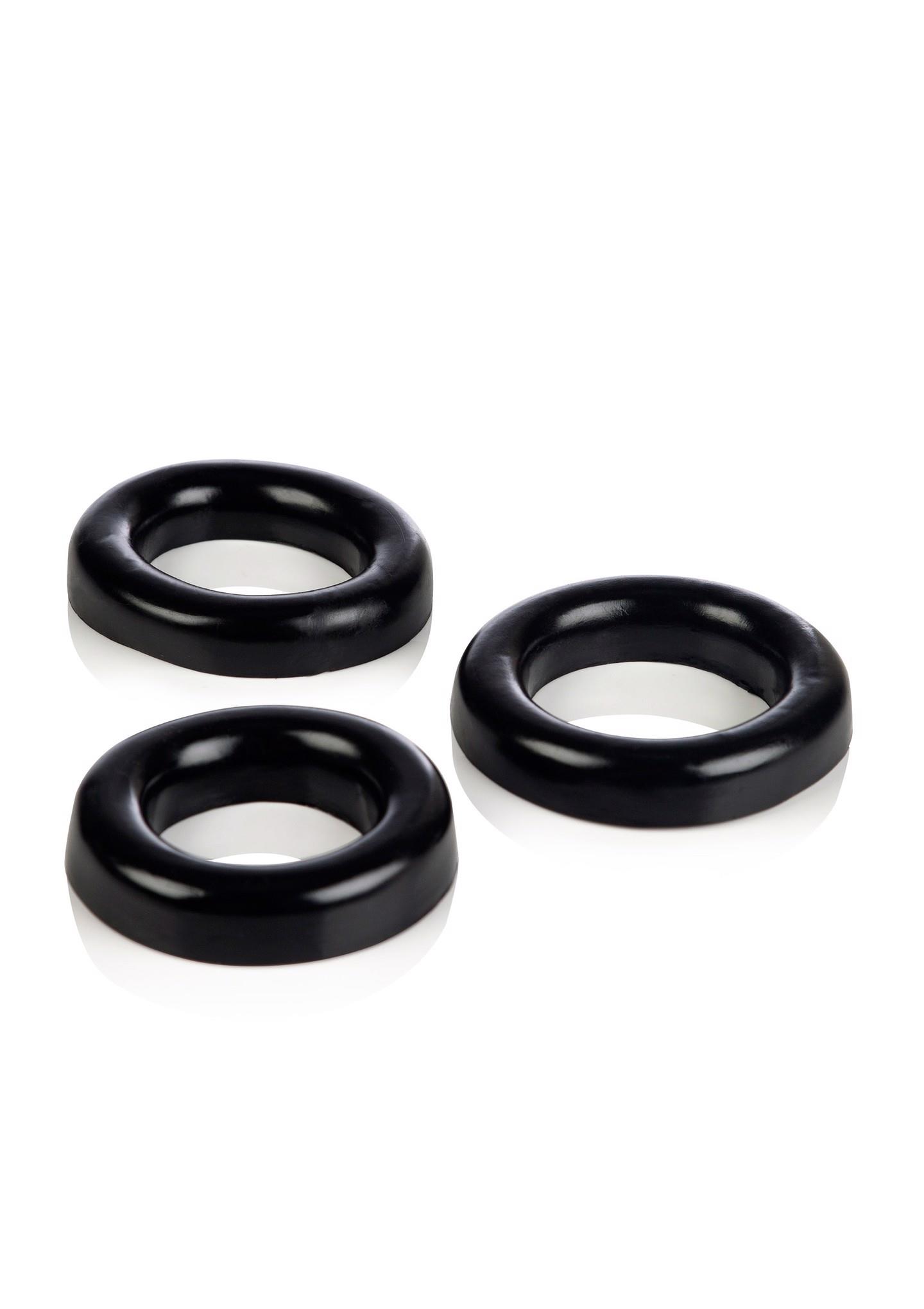 Набор эрекционных колец Calexotics Colt 3 Ring Set, 3 шт (черный)