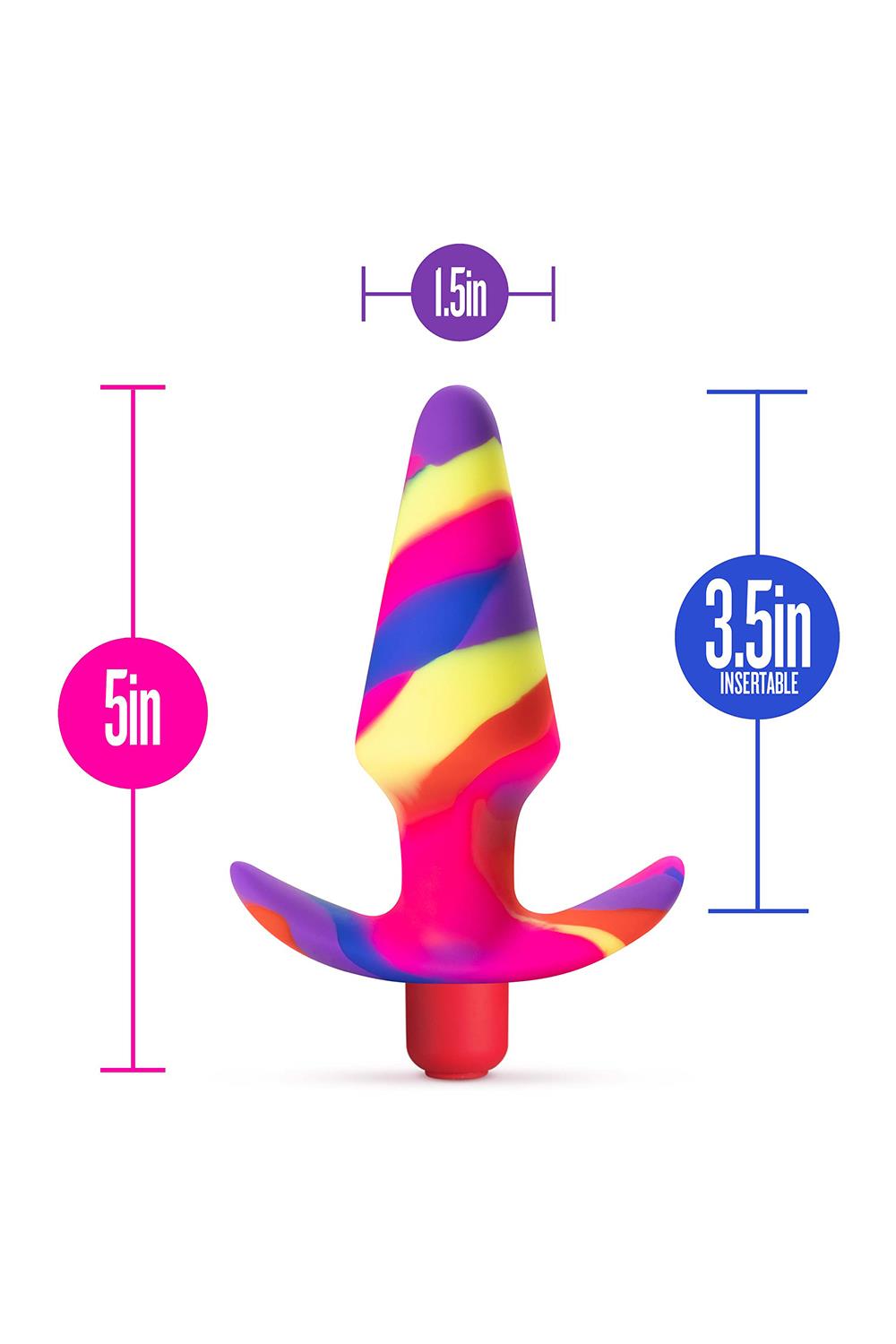 Korek analny Avant Free Spirit, 12,5 cm (tęczowy)