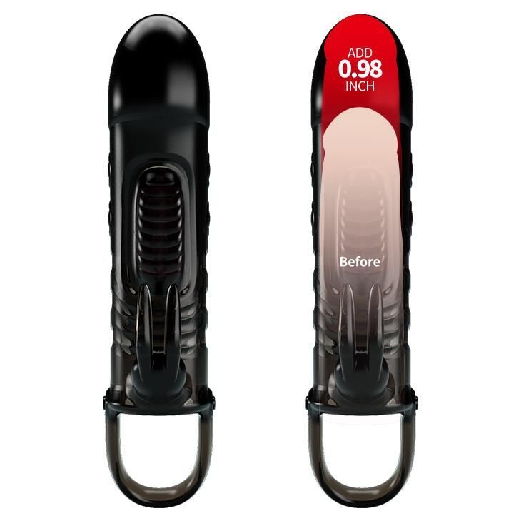 Насадка на пеніс Pretty Love Penis Sleeve Sloane, 18,7 см (чорний)