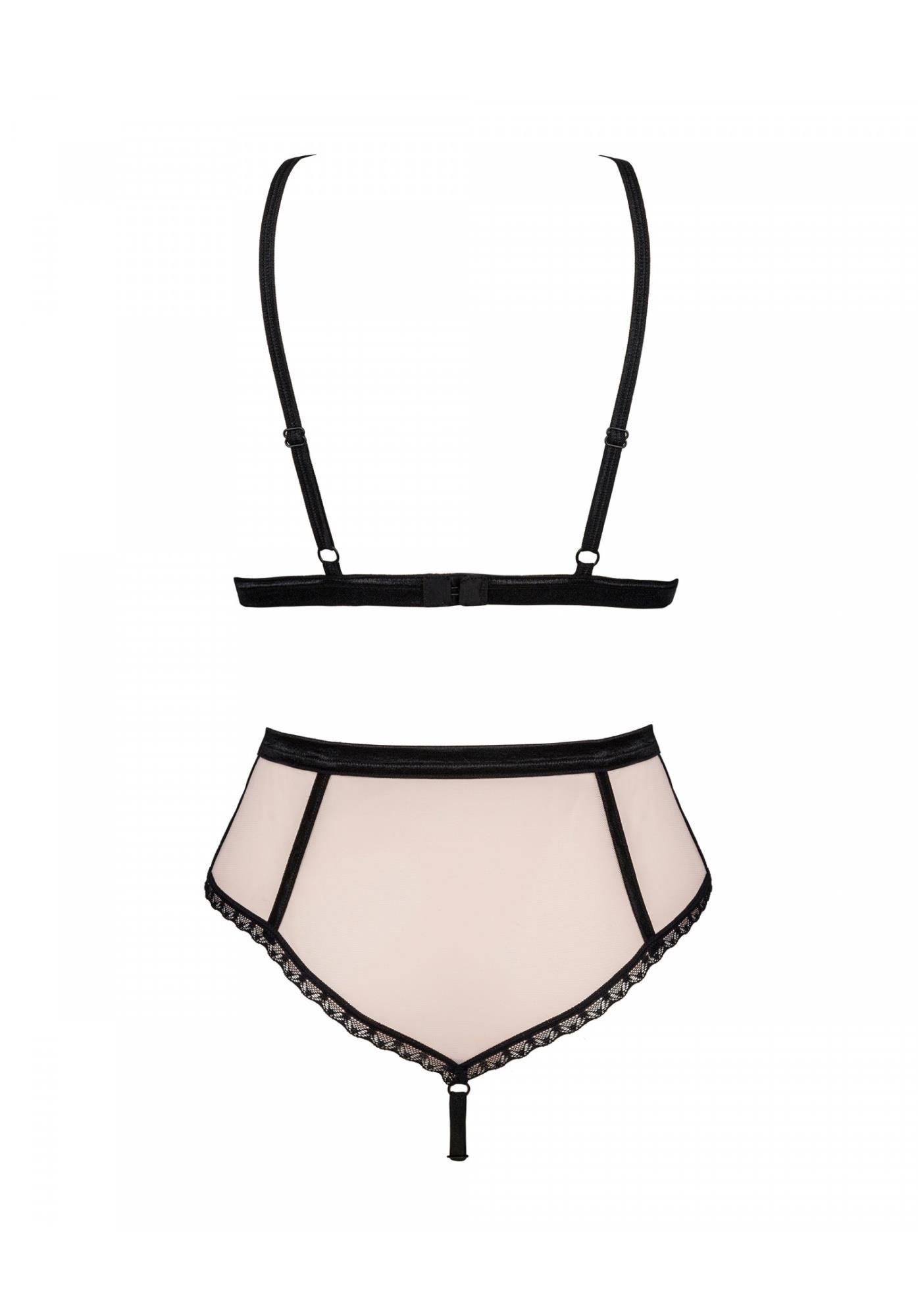 Комплект белья Obsessive Lilines, S/M (розовый)