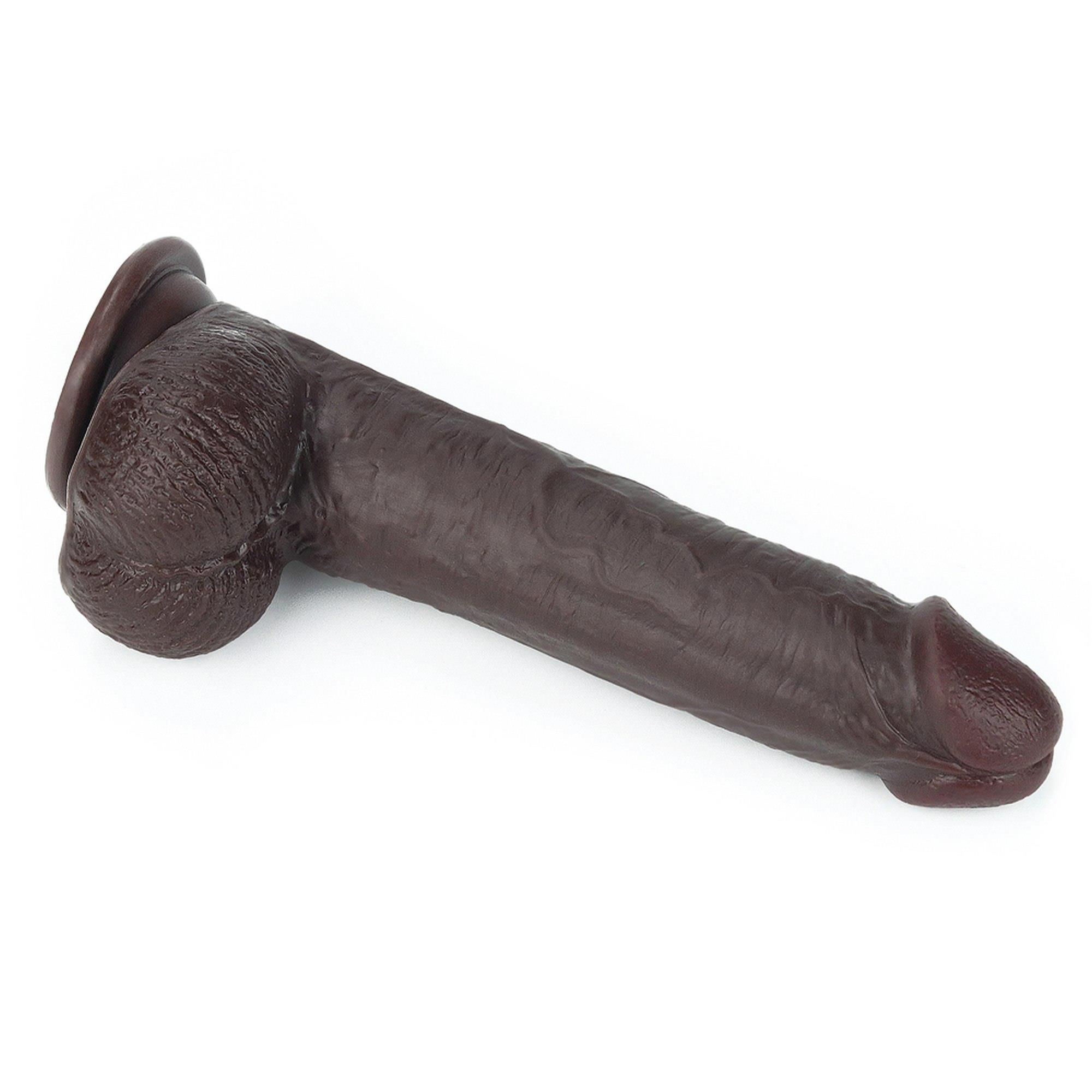 Фаллоимитатор LoveToy Sliding Skin из двойного материала, 23 см (коричневый)