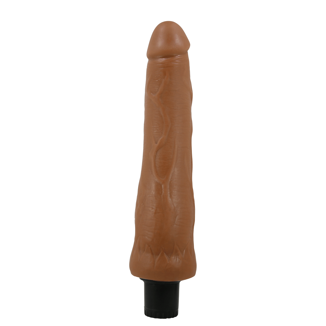 Вибратор Baile Sliding Skin Alfredo 9.8", 25 см (коричневый)