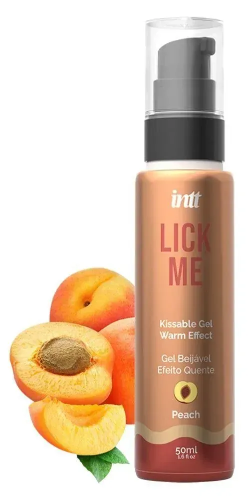 Оральный лубрикант с согревающим эффектом Intt Lick Me Kissable Gel персик, 50 мл