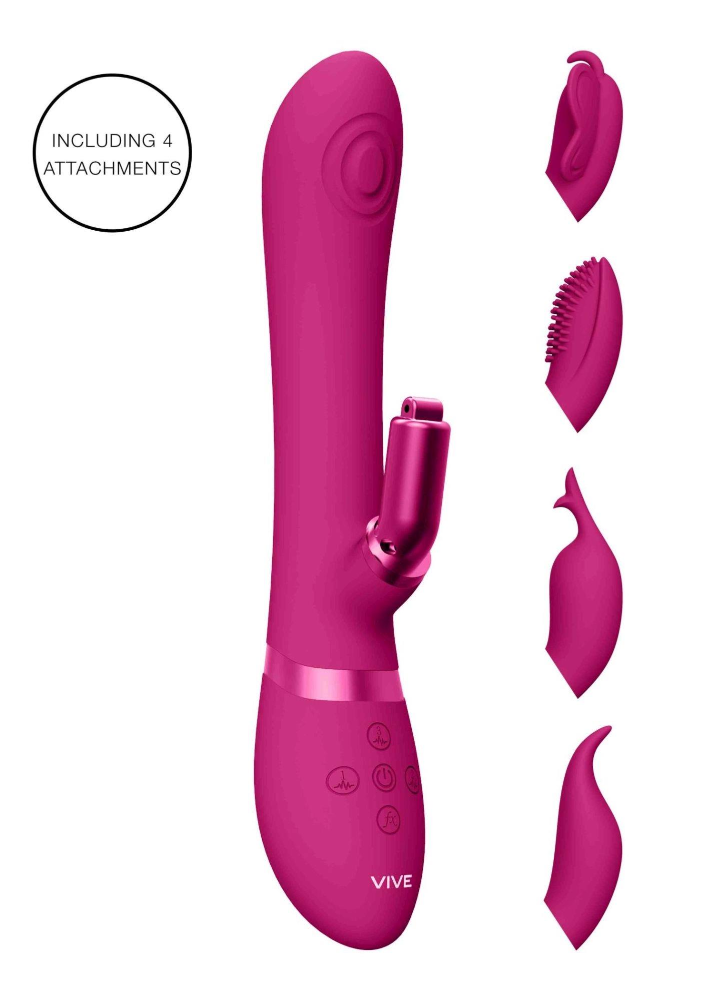 Vive Etsu - Wibrator królik, Różowy, 22.3 cm