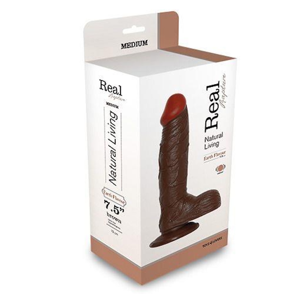 Вибратор Real Rapture 7.5", 21.5 см (коричневый)