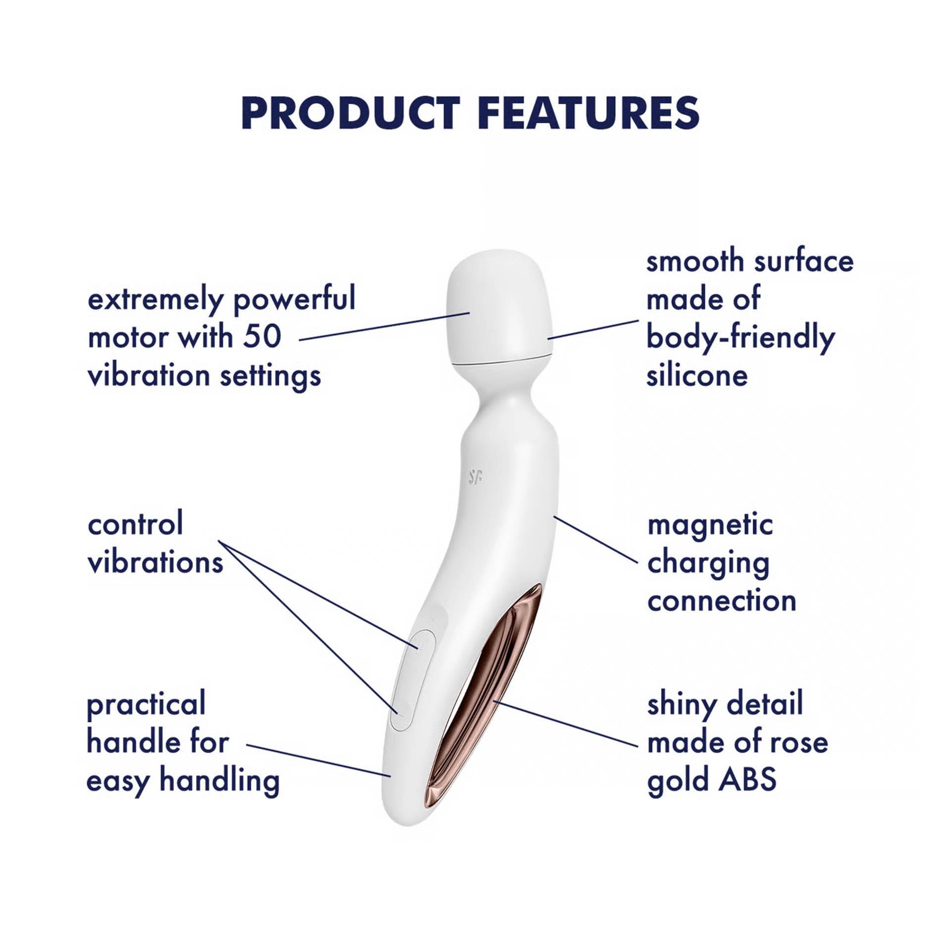 Wibromasażer Satisfyer Wand-erland, 30 cm (biały)