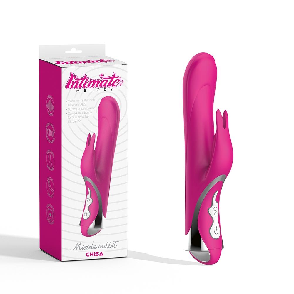 Вибратор-кролик Intimate Melody Missile, 23.5 см (розовый)