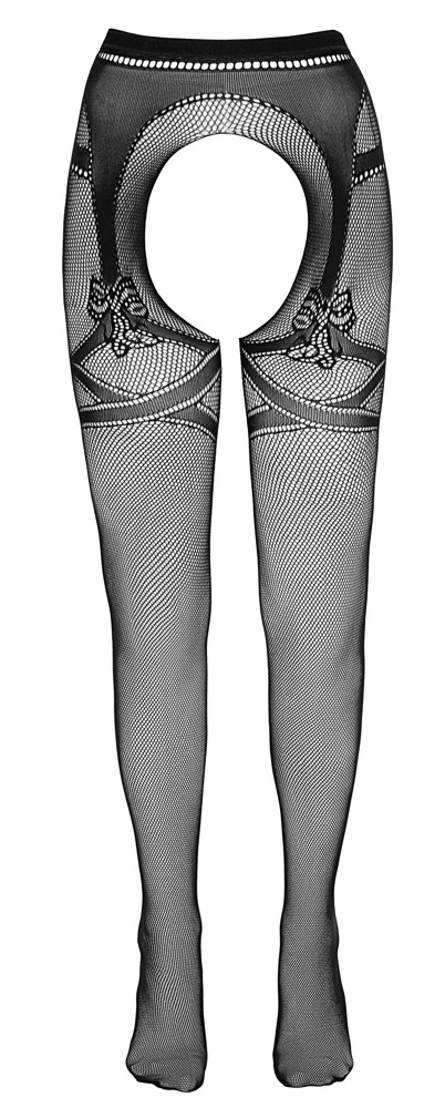 Колготки Cottelli Collection Crotchless Tights, L/XL (черный)