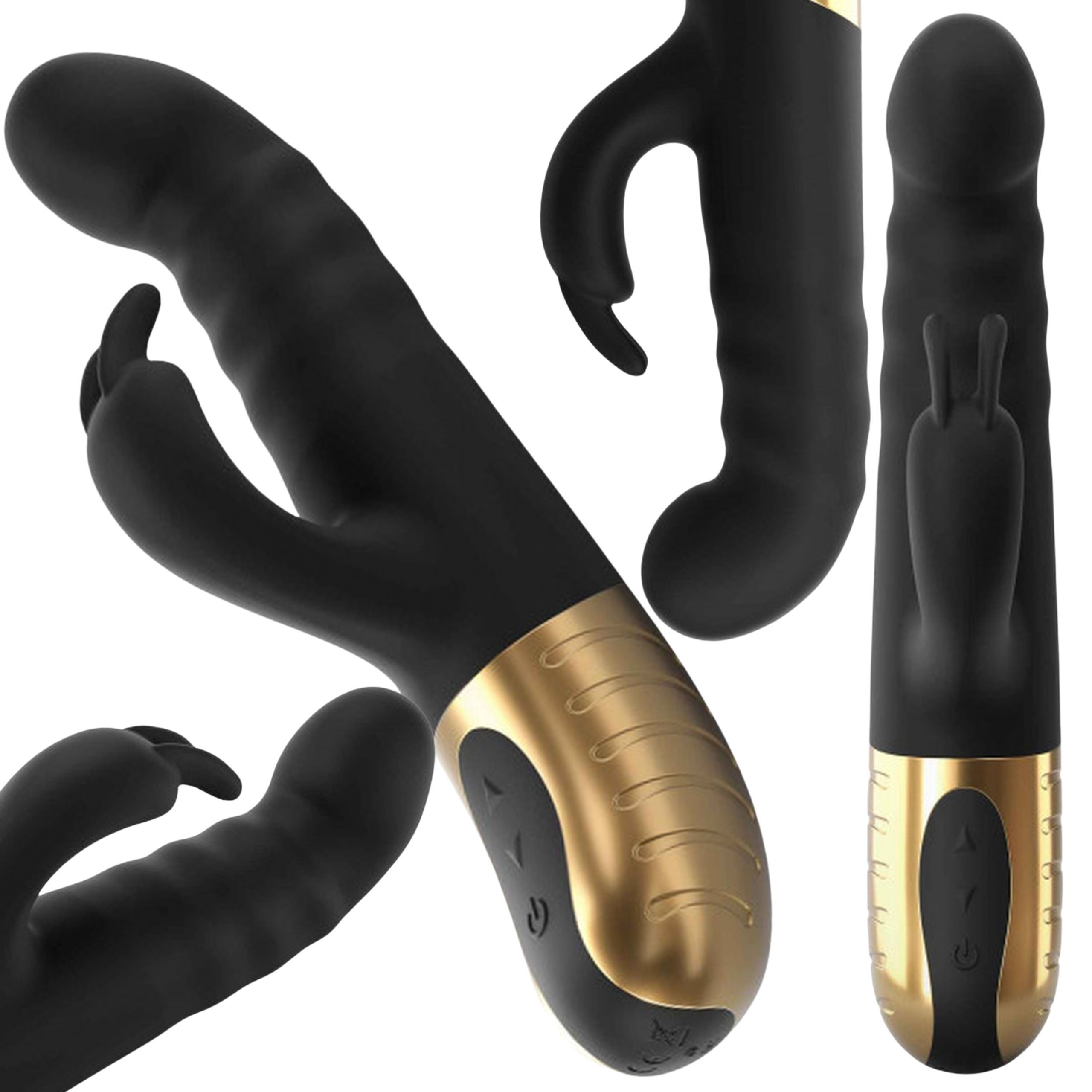 Вибратор кроликс Dorcel G-Stormer, 23.5х3.9 см (черный)