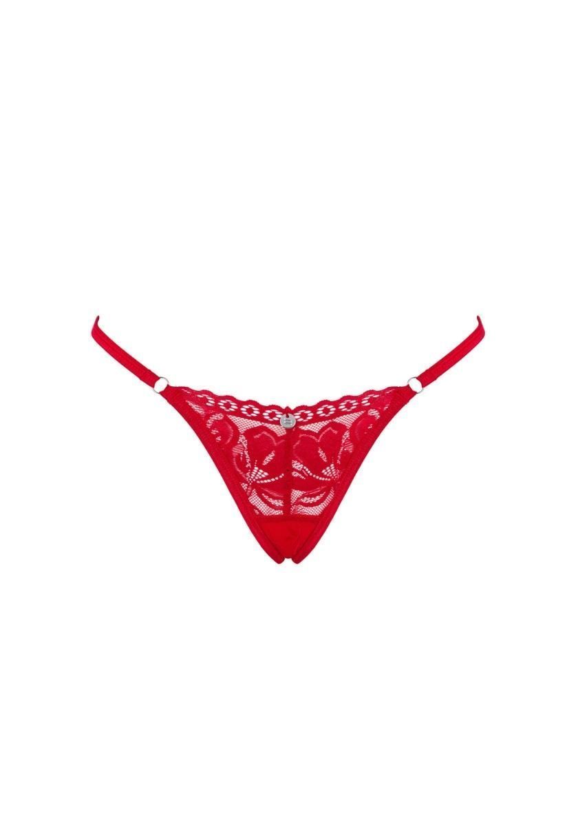 Трусики-стринги Obsessive Lacelove, M/L (красный)