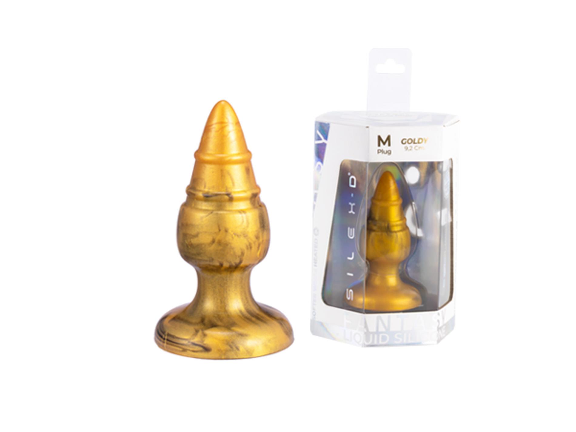 Korek analny Silexd Goldy Plug, 9.2 cm (złoty)
