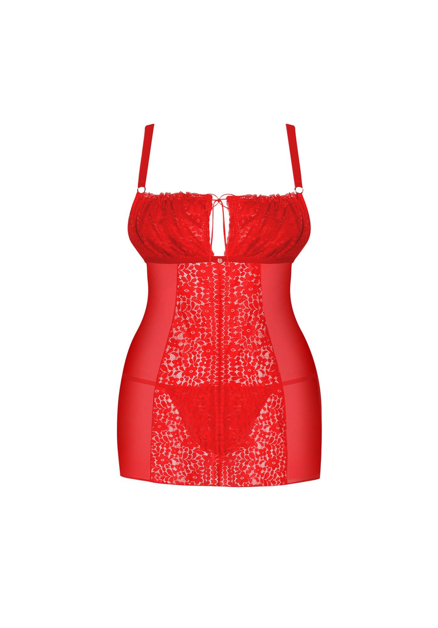 Комплект білизни Obsessive Blossmina, 6XL/7XL (червоний)