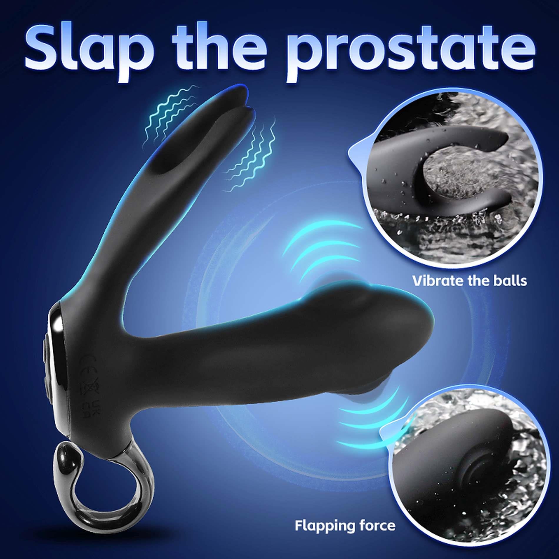 Стимулятор простаты B - Series Cute Dual Tapping Anal, 10.1 см (черный)