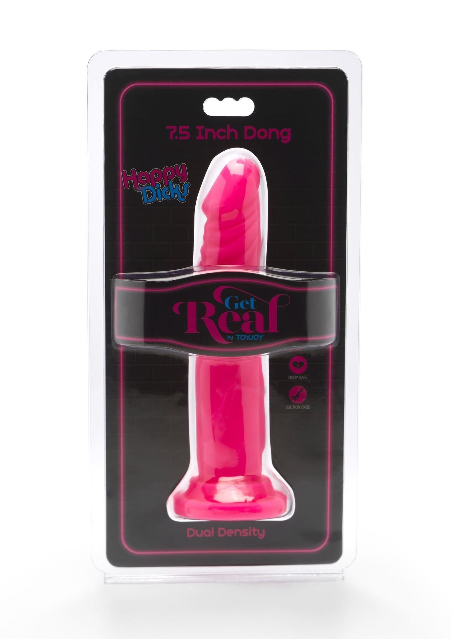 Фаллоимитатор Get Real Happy Dicks Dong 7.5 In, 19 см (розовый)