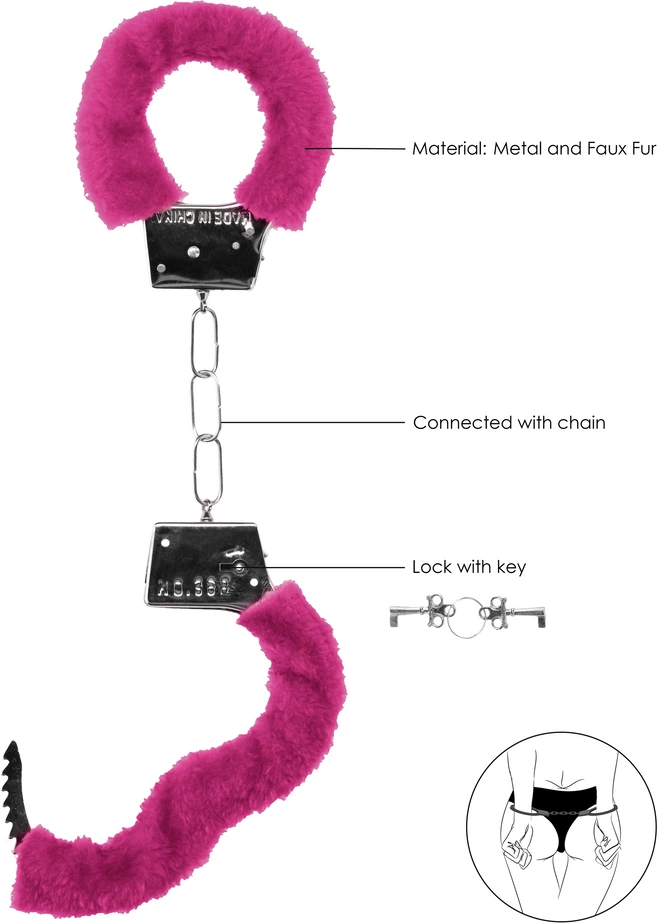 Наручники Ouch! Handcuffs Furry (розовый)