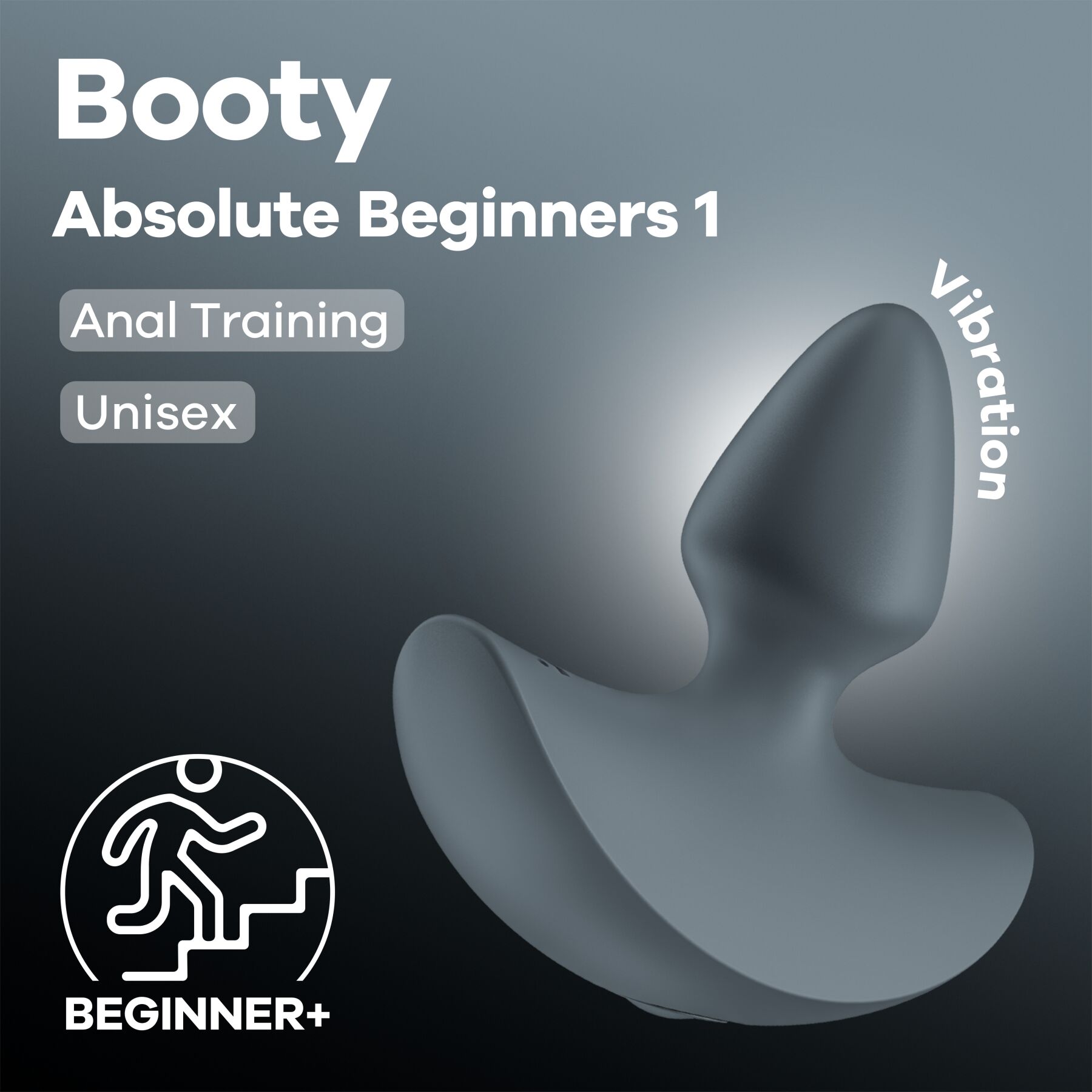 Korek analny Satisfyer Booty Absolute Beginners 1, 7.3 cm (szary)