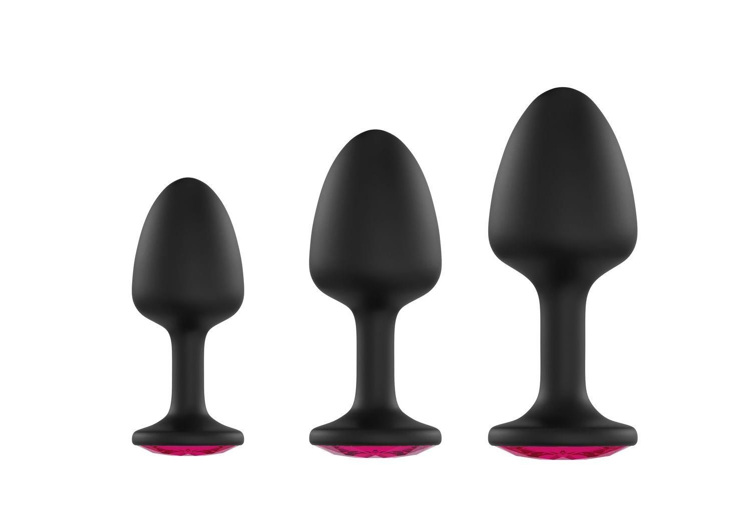 Анальна пробка з кристалом Dorcel Geisha Plug Ruby M, 8 см (рожевий)