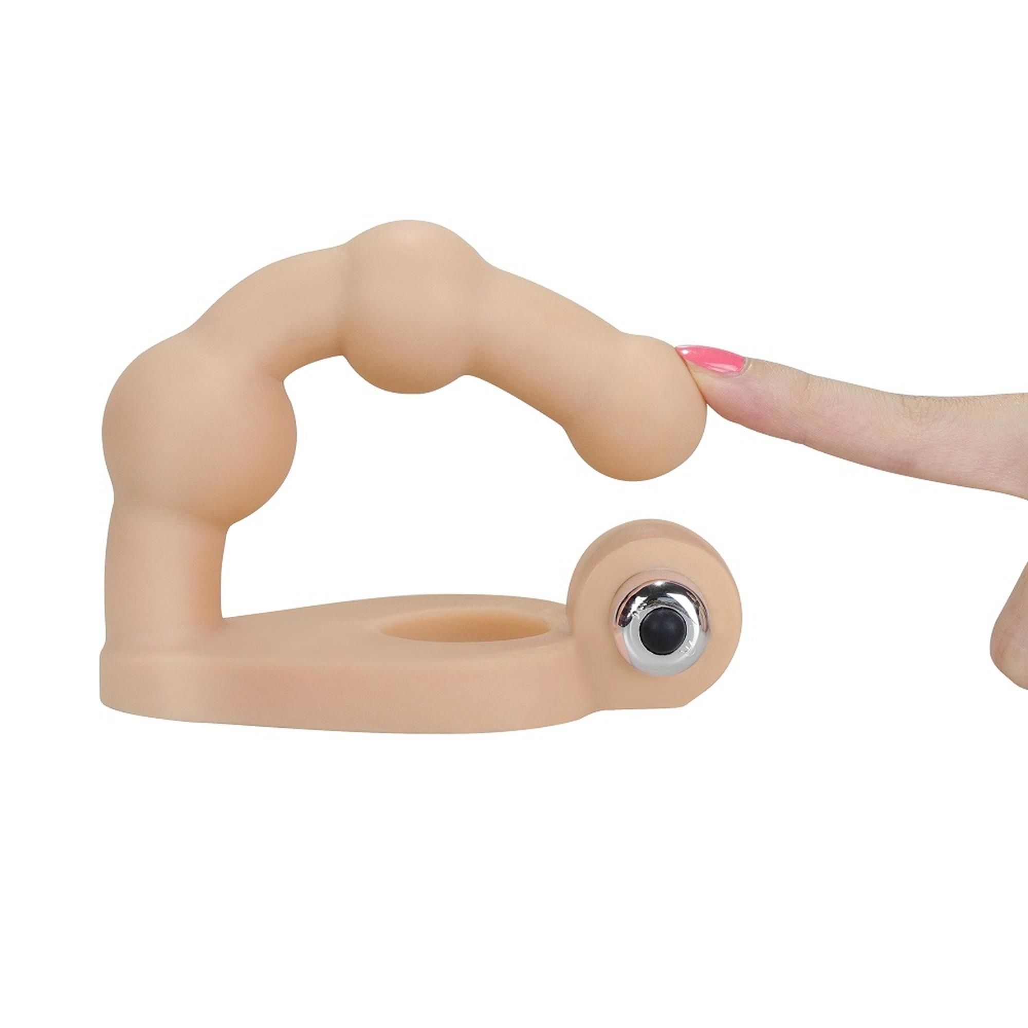 Насадка для двойного проникновения LoveToy The Ultra Soft Double Bead, 15,2 см (телесный)