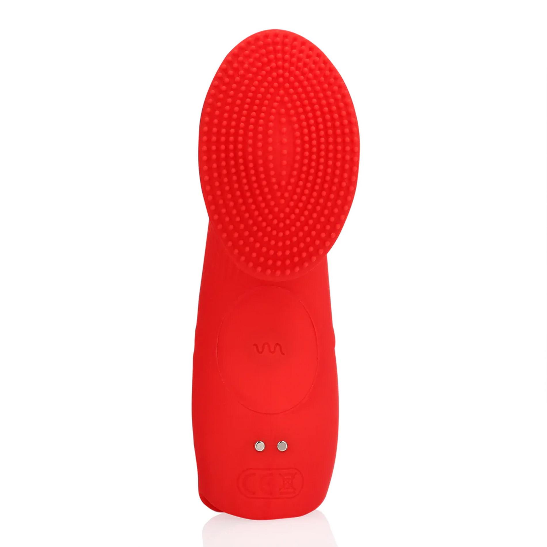 Вибратор на палец Loveline Textured Finger, 11.7 см (красный)
