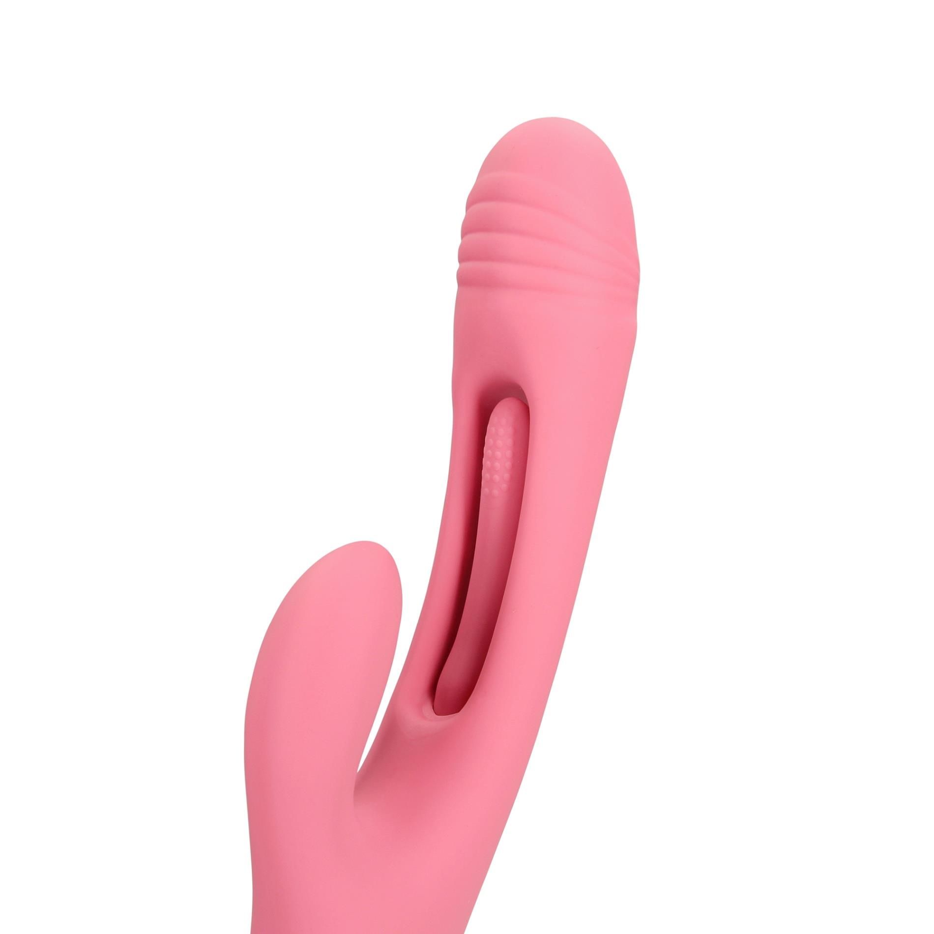 Вибратор-кролик Loveline G-spot Fluttering, 24.8 см (розовый)